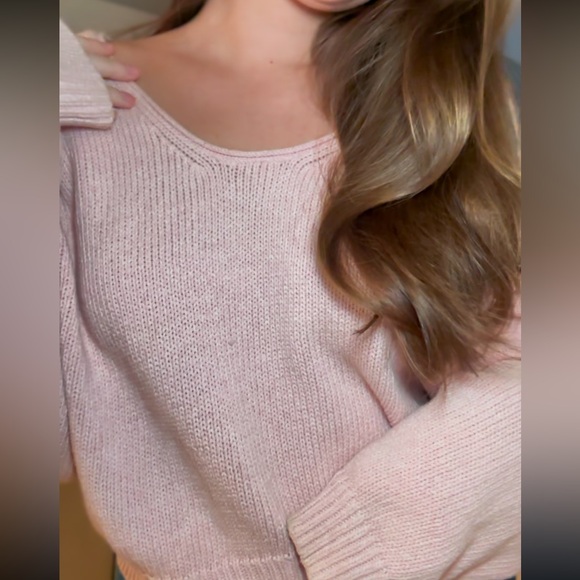 Free People Baby Pink Knit Sweater - Picture 5 of 6